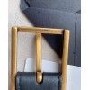 Saint Laurent New Cassandre Buckle Belt 30MM In Black Leather