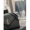 Saint Laurent Envelope Large Bag In Noir Matelasse Grained Leather