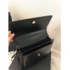 Saint Laurent Sunset Large Chain Bag In Black Calfskin