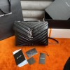 Saint Laurent LouLou Medium Chain Bag In Noir Quilted Calfskin