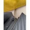 Saint Laurent Cassandre Matelasse Chain Wallet in Noir Grained Leather