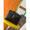 Saint Laurent LouLou Small Chain Bag In Noir Quilted Calfskin