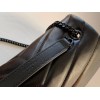 Saint Laurent LouLou Small Chain Bag In All Black Quilted Calfskin