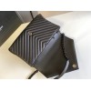 Saint Laurent College Large Chain Bag with Black Hardware