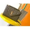Saint Laurent Envelope Medium Bag In Khaki Matelasse Grained Leather