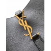 Saint Laurent Le 5 À 7 Soft Large Shoulder Bag in Black Leather
