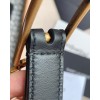 Saint Laurent New Cassandre Buckle Belt 20MM In Black Leather