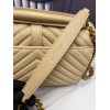 Saint Laurent College Medium Chain Bag In Beige Goatskin