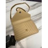 Saint Laurent College Medium Chain Bag In Beige Goatskin