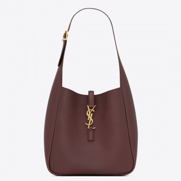 Saint Laurent Le 5 À 7 Soft Small Shoulder Bag in Bordeaux Leather Saint Laurent Le 5 À 7 Soft Small Shoulder Bag in Bordeaux Leather