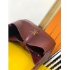 Saint Laurent Le 5 À 7 Soft Small Shoulder Bag in Bordeaux Leather