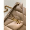 Saint Laurent Puffer Small Chain Bag In Beige Lambskin