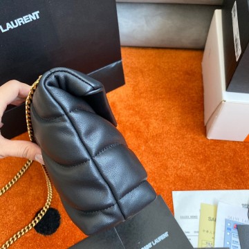Saint Laurent Puffer Toy Bag In Black Quilted Lambskin Saint Laurent Puffer Toy Bag In Black Quilted Lambskin