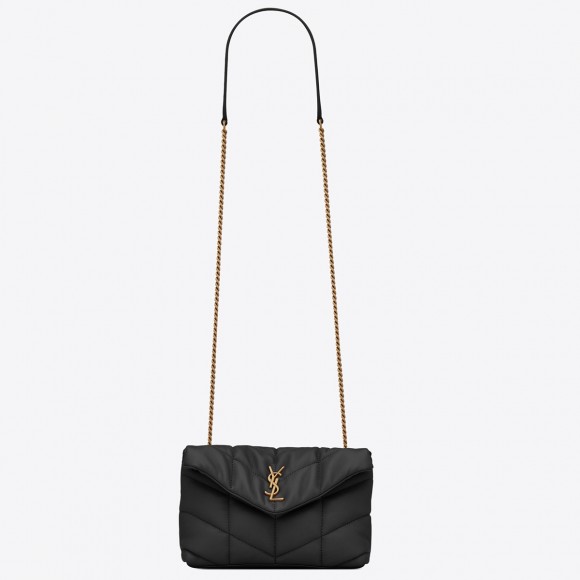 Saint Laurent Puffer Toy Bag In Black Quilted Lambskin Saint Laurent Puffer Toy Bag In Black Quilted Lambskin
