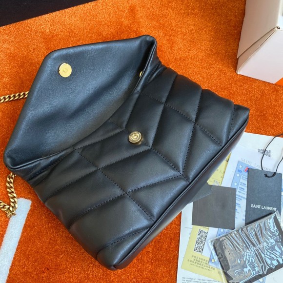 Saint Laurent Puffer Toy Bag In Black Quilted Lambskin Saint Laurent Puffer Toy Bag In Black Quilted Lambskin