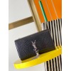 Saint Laurent Kate Medium Tassel Bag In Noir Crocodile-embossed Leather