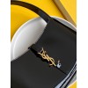 Saint Laurent Le 5 À 7 Hobo Bag in Black Patent Calfskin