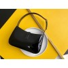 Saint Laurent Le 5 À 7 Hobo Bag in Black Patent Calfskin