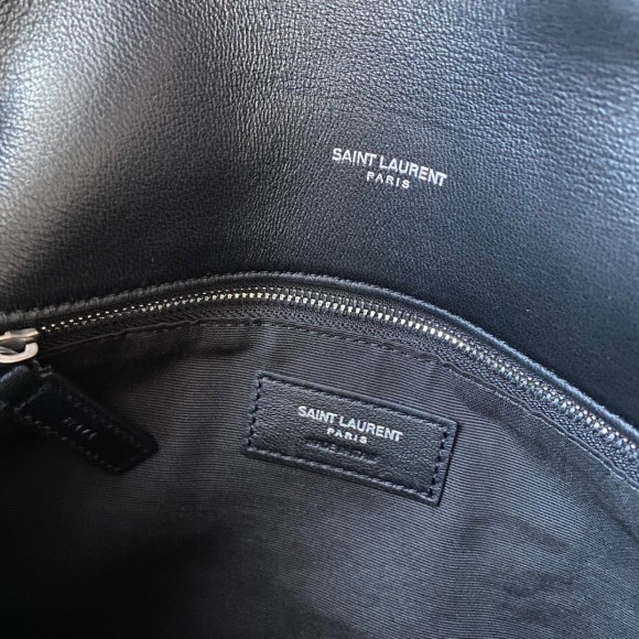 Saint Laurent Puffer Small Chain Bag In Noir Lambskin