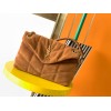 Saint Laurent Puffer Small Chain Bag In Brown Suede Calfskin