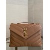 Saint Laurent LouLou Small Chain Bag In Brown Quilted Calfskin