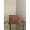 Saint Laurent LouLou Small Chain Bag In Brown Quilted Calfskin