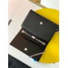 Saint Laurent Kate Small Chain Bag In Noir Grain De Poudre Leather