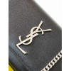 Saint Laurent Kate Small Chain Bag In Noir Grain De Poudre Leather