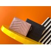 Saint Laurent Cassandre Small Envelope Wallet in Pink Matelasse Leather