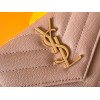 Saint Laurent Cassandre Small Envelope Wallet in Pink Matelasse Leather