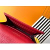 Saint Laurent Cassandre Small Envelope Wallet in Red Matelasse Leather