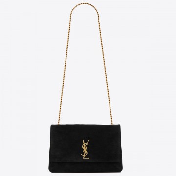 Saint Laurent Kate Medium Reversible Bag In Black Suede and Leather Saint Laurent Kate Medium Reversible Bag In Black Suede and Leather