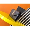 Saint Laurent Cassandre Large Flap Wallet in Black Matelasse Leather