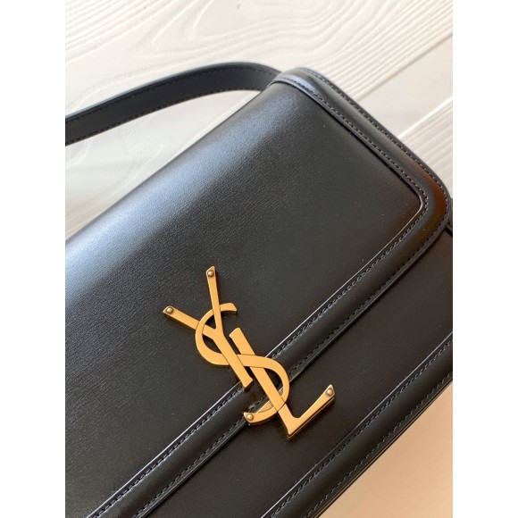 Saint Laurent Medium Solferino Bag In Black Calfskin