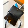 Saint Laurent Medium Solferino Bag In Black Calfskin