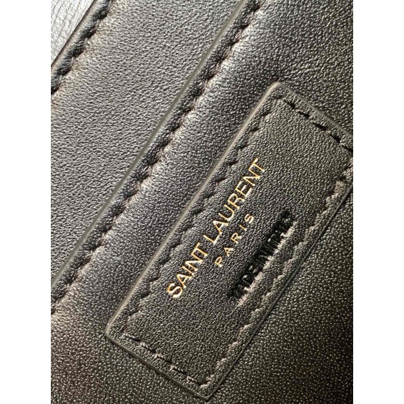 Saint Laurent Medium Solferino Bag In Black Calfskin