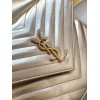 Saint Laurent Joe Backpack In Gold Lame Leather