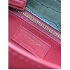 Saint Laurent Cassandra Medium Bag In Green Crocodile Embossed Leather