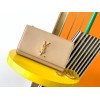 Saint Laurent Kate Medium Chain Bag In Beige Grain De Poudre Leather