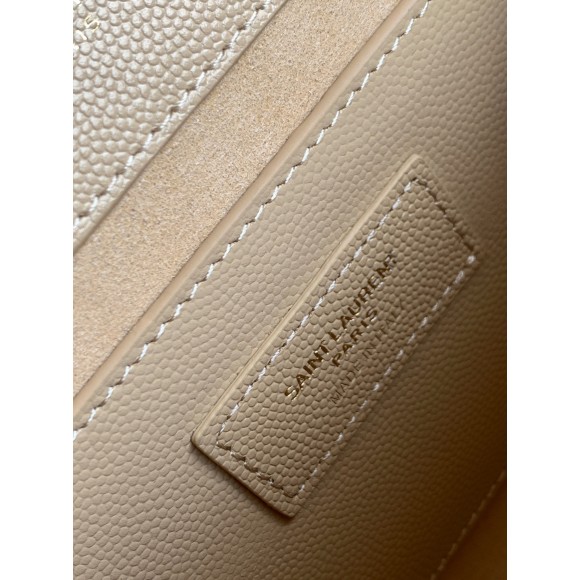 Saint Laurent Kate Medium Chain Bag In Beige Grain De Poudre Leather