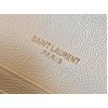 Saint Laurent Cassandre Small Envelope Wallet in White Matelasse Leather