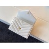Saint Laurent Cassandre Small Envelope Wallet in White Matelasse Leather