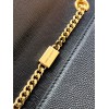 Saint Laurent Kate Medium Chain Bag In Black Grain De Poudre Leather
