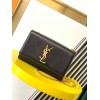 Saint Laurent Kate Medium Chain Bag In Black Grain De Poudre Leather