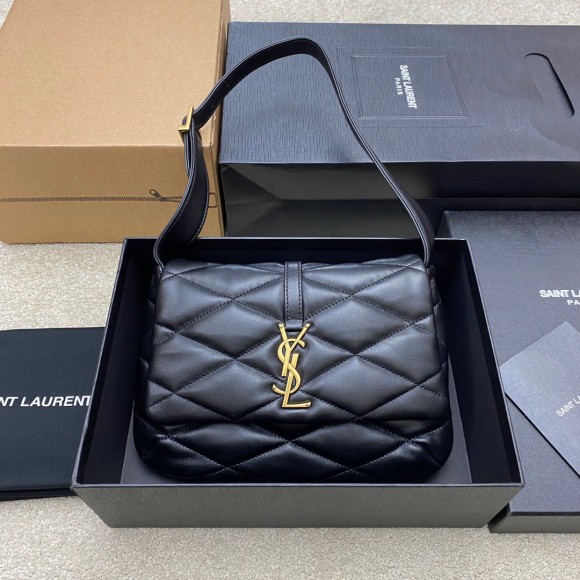 Saint Laurent Le 57 Hobo Bag in Black Quilted Lambskin