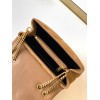 Saint Laurent LouLou Small Chain Bag In Brown Suede Leather