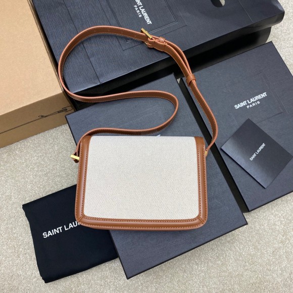 Saint Laurent Small Solferino Bag In Canvas