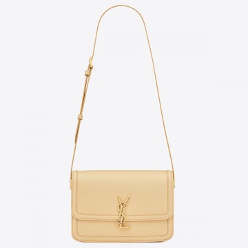 Saint Laurent Medium Solferino Bag In Beige Calfskin Saint Laurent Medium Solferino Bag In Beige Calfskin