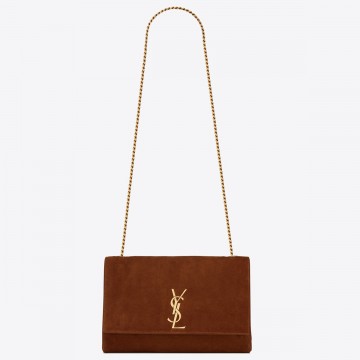 Saint Laurent Kate Medium Reversible Bag In Brown Suede and Leather Saint Laurent Kate Medium Reversible Bag In Brown Suede and Leather