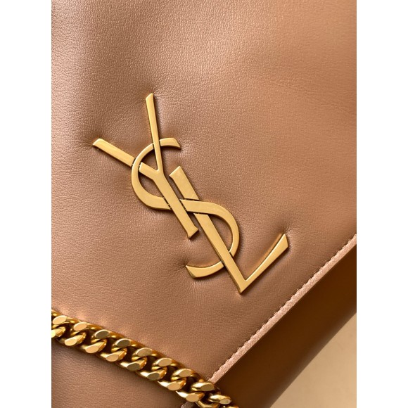 Saint Laurent Kate Medium Reversible Bag In Brown Suede and Leather